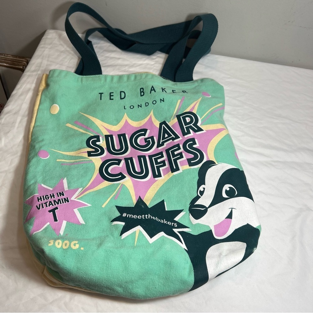 Ted Baker sugar cuffs badger cotton crunch raccoon cotton tote bag